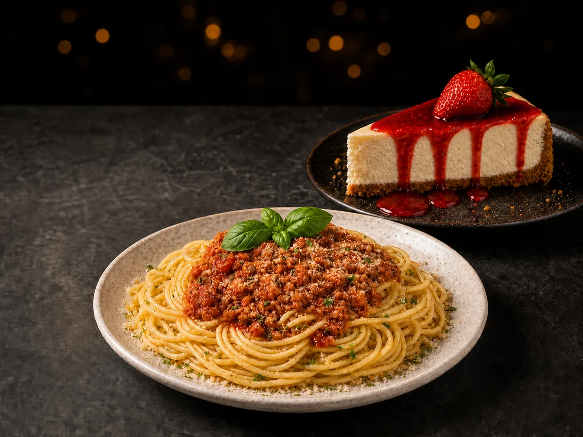 Combo Spaghetti y Postre
